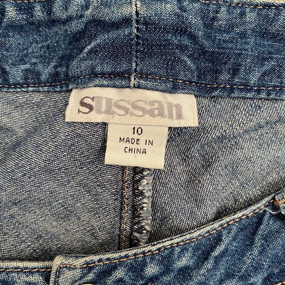 SUSSAN Size 10 Denim Skirt High Waisted Casual - Picture 3 of 6